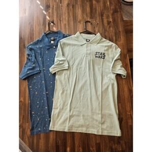 Star Wars Amazon Essentials Men's Polo Shirt 2-Pack Small Blue Green